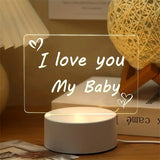 LED Night Light, USB Powered Glowing Writing Board, LED Light up Message 2 in 1 Handwriting Board Desktop Lamp, Lights for Bedroom, Room Accessories