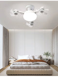 Modern Fan Light Drone Style E27 Bulb Remote Control 3-Speed Timer Bedside Table Bedroom Dining Room Lighting