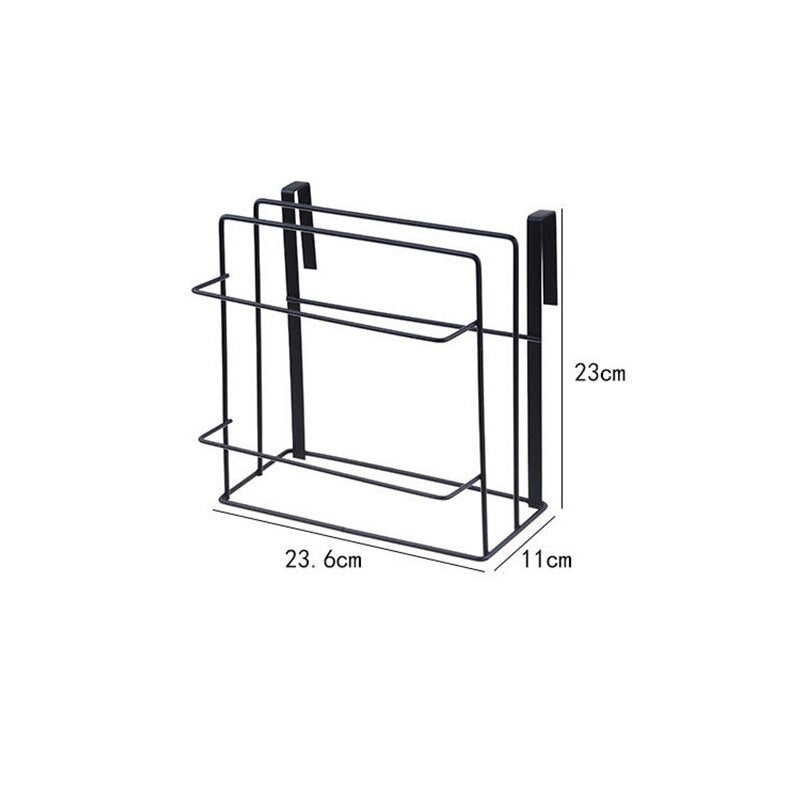 Kitchen Double Layer Towel Rack Hanging Holder Cabinets Shelf