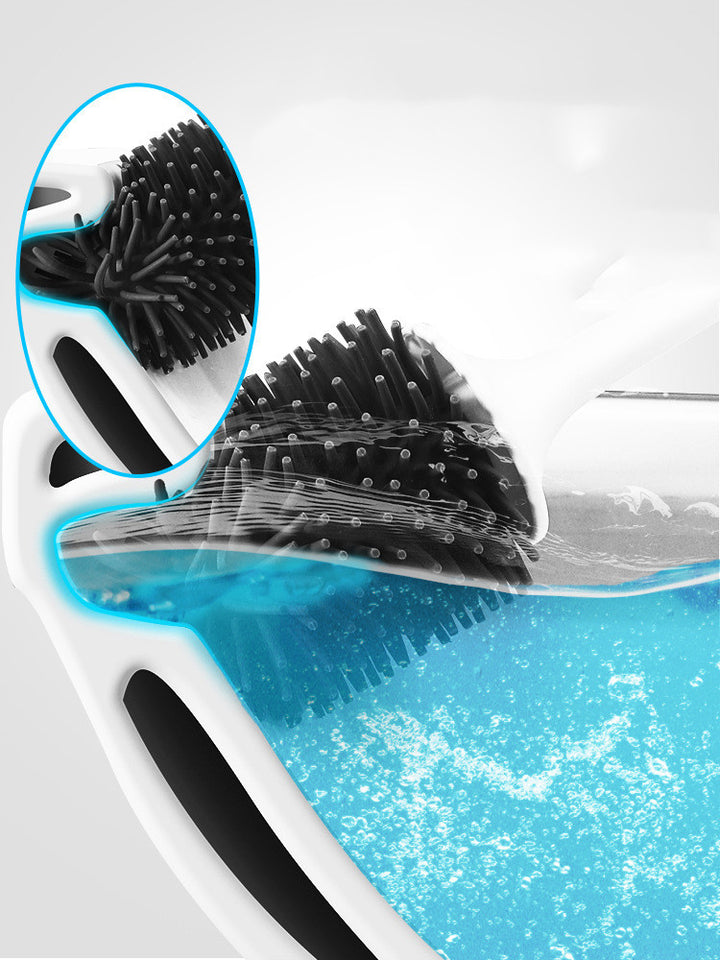 Toilet Brush Rubber Head Holder Cleaning Brush For Toilet Wall
