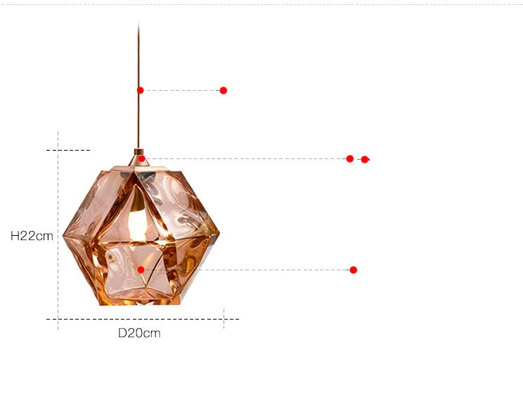 Glass Chandelier Living Room Dining Room Bar Art Bedside
