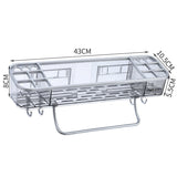 Wall-Mounted Triangle Storagex Rack Bathroom Shelf With Towel Bar