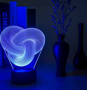 Twist Abstract LED 3D Night Light Touch Colorful Acrylic