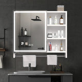 Modern 32x28 Inch Bathroom Cabinet With Mirror And LED Lights