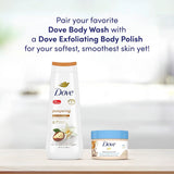 Transform Your Skin with Dove's Luxurious Exfoliating Body Polish - Macadamia & Rice Milk + Pomegranate & Shea Butter (298G Each)