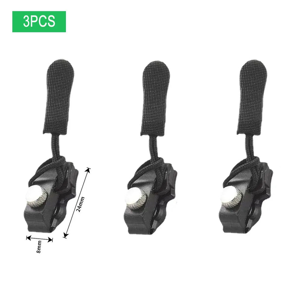 Zipper Repair Kit Universal Instant Zipper Repair Replacement Zippers Sliding Teeth Rescue Zippers Head 3 Different Sizes