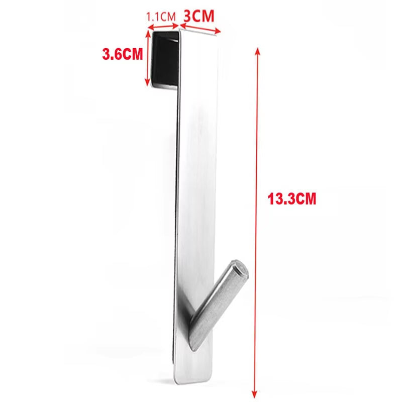 S-Shape Stainless Steel Shower Door Towel Rack - Stylish Bathroom Bathrobe Hanger for Space-Saving Organization