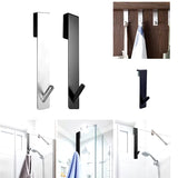 S-Shape Stainless Steel Shower Door Towel Rack - Stylish Bathroom Bathrobe Hanger for Space-Saving Organization