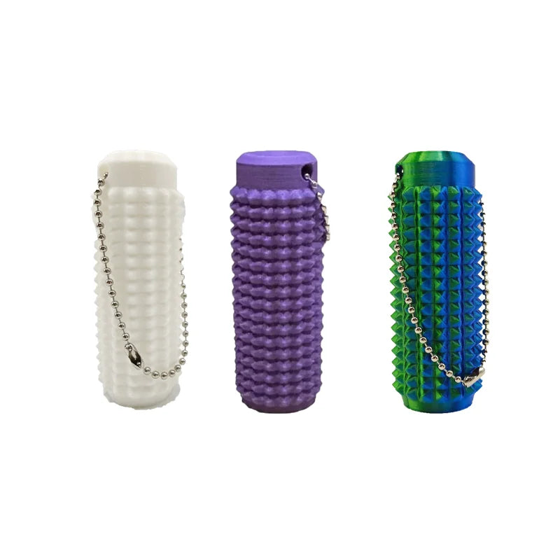 Anxiety Relief Tactile Sensory Keychain - BPA-Free Fidget Toy for Stress Relief at Work - Portable Spiky Grip Tool