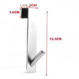 S-Shape Stainless Steel Shower Door Towel Rack - Stylish Bathroom Bathrobe Hanger for Space-Saving Organization