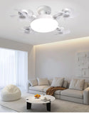 Modern Fan Light Drone Style E27 Bulb Remote Control 3-Speed Timer Bedside Table Bedroom Dining Room Lighting