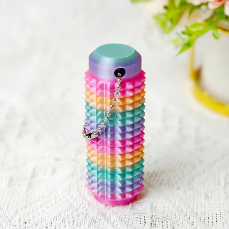 Anxiety Relief Tactile Sensory Keychain - BPA-Free Fidget Toy for Stress Relief at Work - Portable Spiky Grip Tool