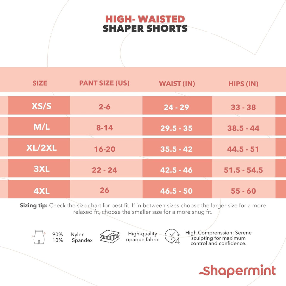 All Day Every Day High Waisted Shaper Shorts - Shapewear Women Tummy Control Underwear, Body Shaper for Women