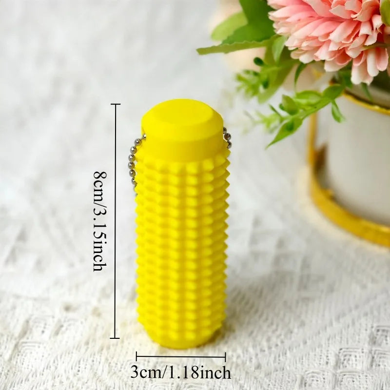 Anxiety Relief Tactile Sensory Keychain - BPA-Free Fidget Toy for Stress Relief at Work - Portable Spiky Grip Tool