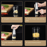 Pressed Garlic Chopper Stainless Steel Manual Garlic Masher Handheld Push Type Garlic Crusher Labor Kitchen Chopper Gadget