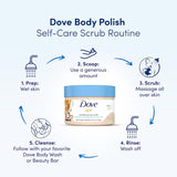 Transform Your Skin with Dove's Luxurious Exfoliating Body Polish - Macadamia & Rice Milk + Pomegranate & Shea Butter (298G Each)