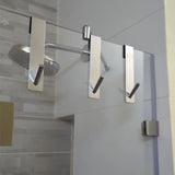 S-Shape Stainless Steel Shower Door Towel Rack - Stylish Bathroom Bathrobe Hanger for Space-Saving Organization