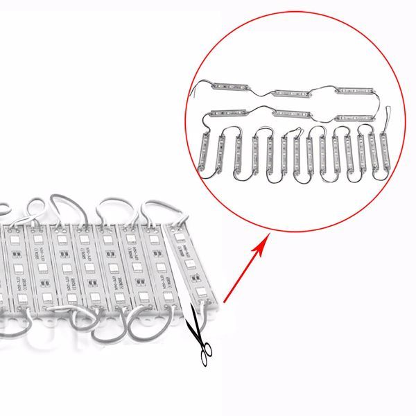 LED Waterproof Module Light, One Board With 60 Lights And 10ft White Light,