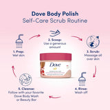 Transform Your Skin with Dove's Luxurious Exfoliating Body Polish - Macadamia & Rice Milk + Pomegranate & Shea Butter (298G Each)