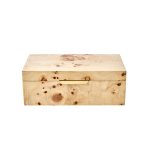 Burl Wood Tabletop Storage Box, Decorative Jewelry Organizer with Lid, Natural Keepsake Box for Dresser or Shelf, 7.5X4.25