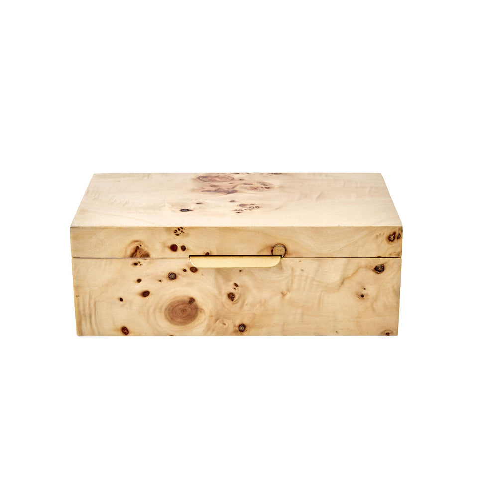 Burl Wood Tabletop Storage Box, Decorative Jewelry Organizer with Lid, Natural Keepsake Box for Dresser or Shelf, 7.5X4.25