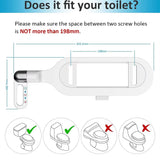 New Ultra-Slim Bidet Toilet Seat Attachment Dual Nozzle Bidet Adjustable Water Pressure Non-Electric Ass Sprayer
