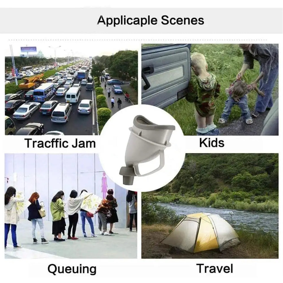 Portable Urine Toilet Aid for Man Woman Children Car Travel Outdoor Adult Urinals Potty Funnel Peeing Camping Emergency Toilet