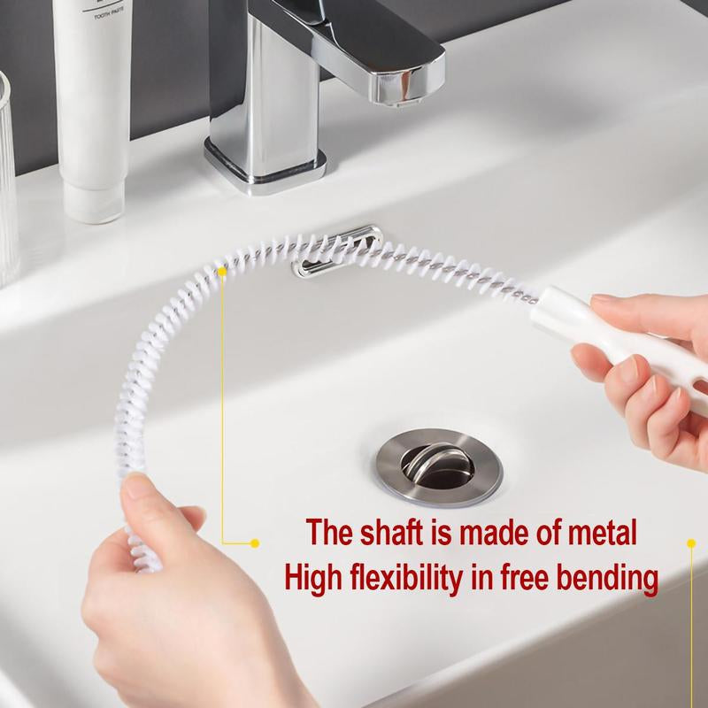 Sink Hair Cleaner, 1 Count Flexible Pipe Dredger, Household Bendable Anti-Clogging Cleaning Hook, Pipe Unclogger Tool, Summer Essentials