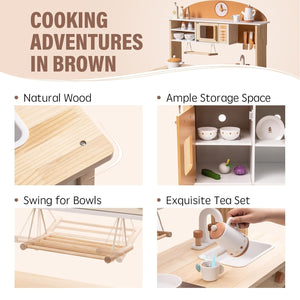 Robud New Large Kids Toddlers Kitchen Playset