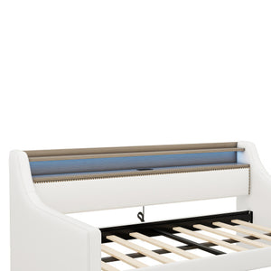 Twin Size Daybed With Drawers, Upholstered White