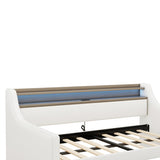 Twin Size Daybed With Drawers, Upholstered White
