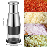Pressed Garlic Chopper Stainless Steel Manual Garlic Masher Handheld Push Type Garlic Crusher Labor Kitchen Chopper Gadget